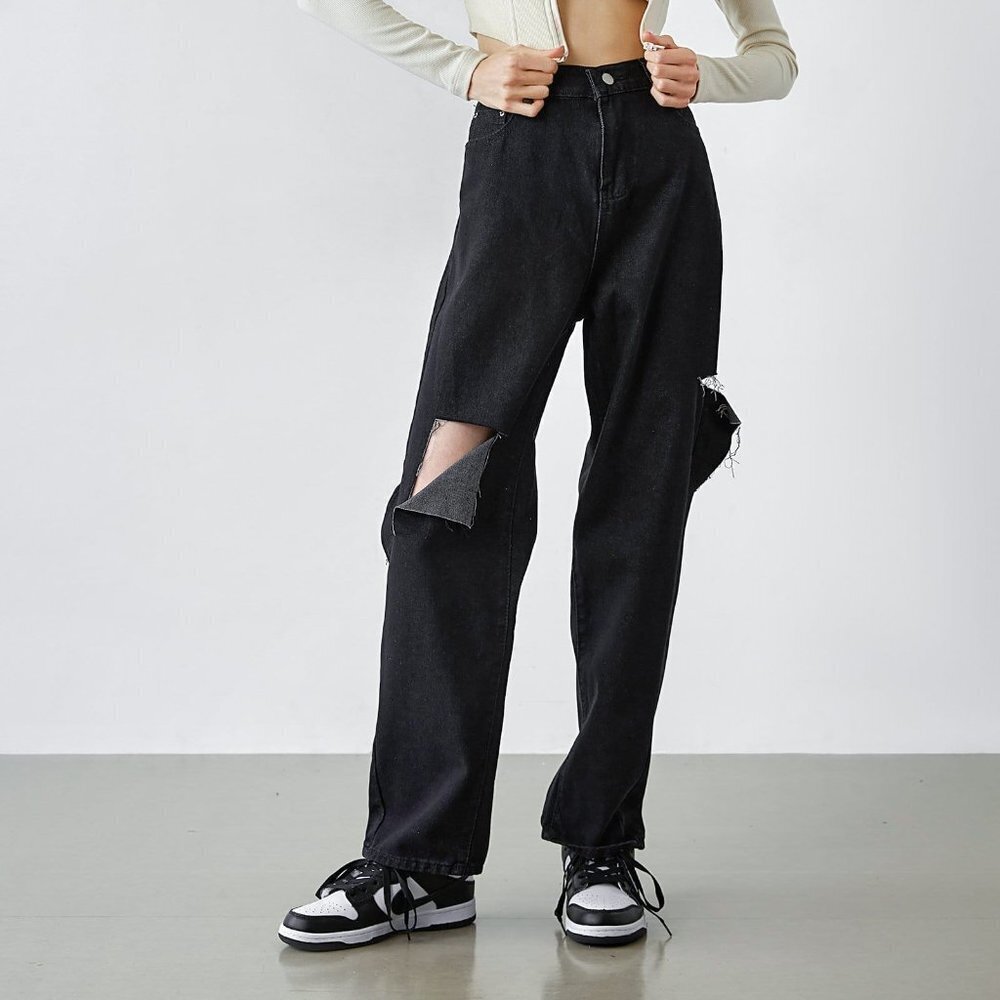 J.Ing Anarosa Black Distressed Jeans — image 2 of 7